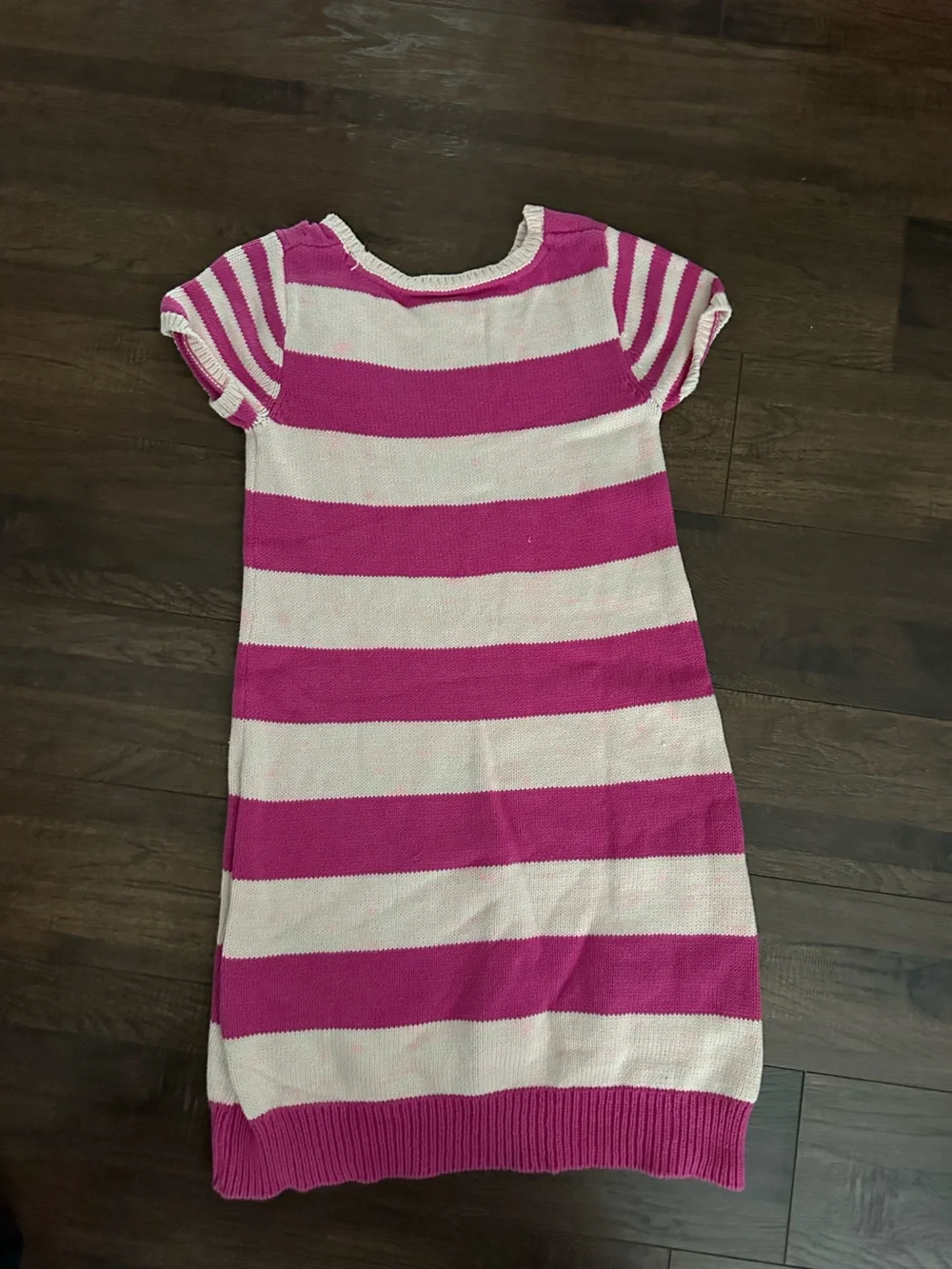 Gymboree Pink and Cream Striped Knit Dress with Flower